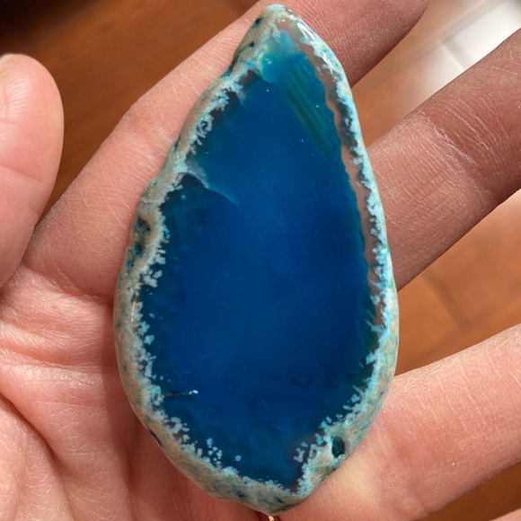 Blue Agate Slice - Picture 6 of 7